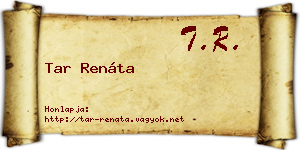 Tar Renáta névjegykártya