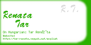 renata tar business card